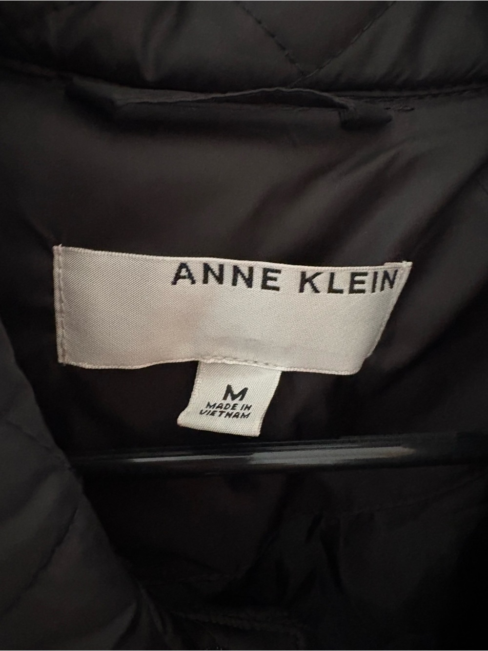 Anne Klein Black Quilted Puffer Jacket - Picture 2 of 5